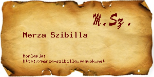 Merza Szibilla névjegykártya